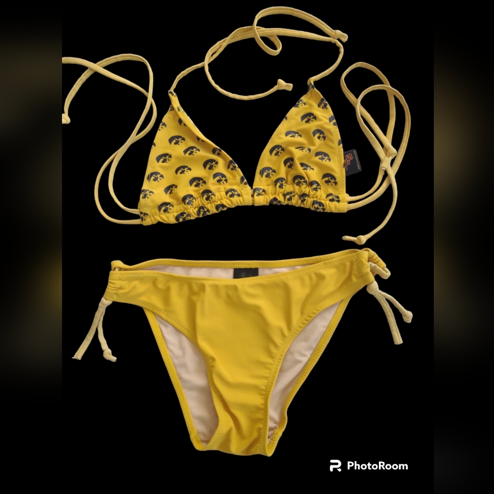 Hawkeyes string bikini Gold/black Size M/L